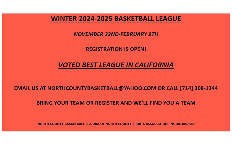 WINTER 2024-2025 BASKETBALL LEAGUE